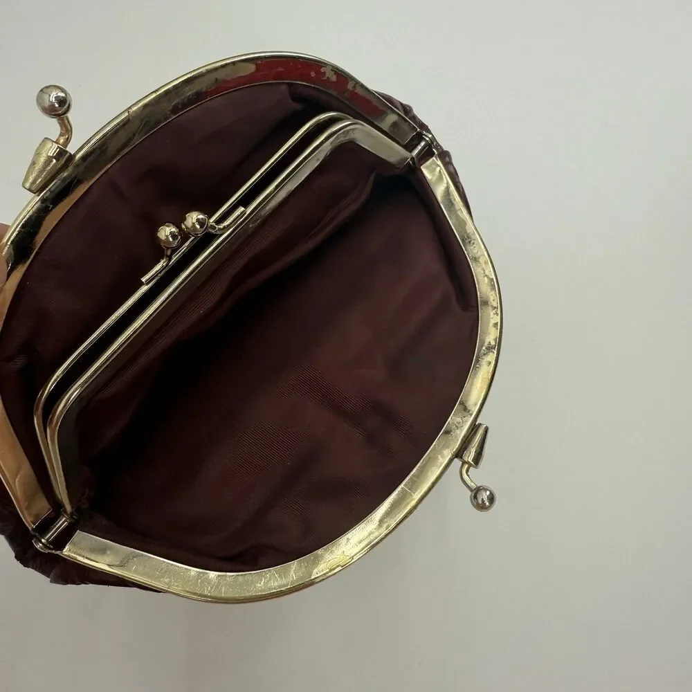 Lee Sands Eeelskin Deep Red Coin Pouch Travel